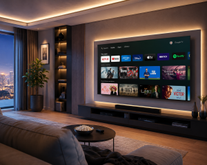 modern smart tv living room