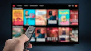 person using streaming device