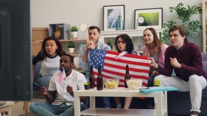 american family watching tv