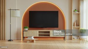 modern living room smart tv
