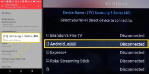 Android TV screen